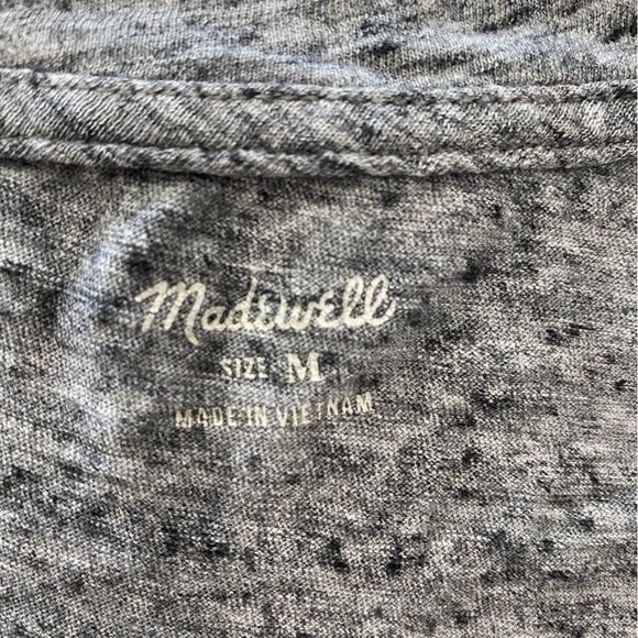 Madewell Women's Cotton Heather Mercury-Gray V-neck Tank top, Size S - Picture 3 of 4